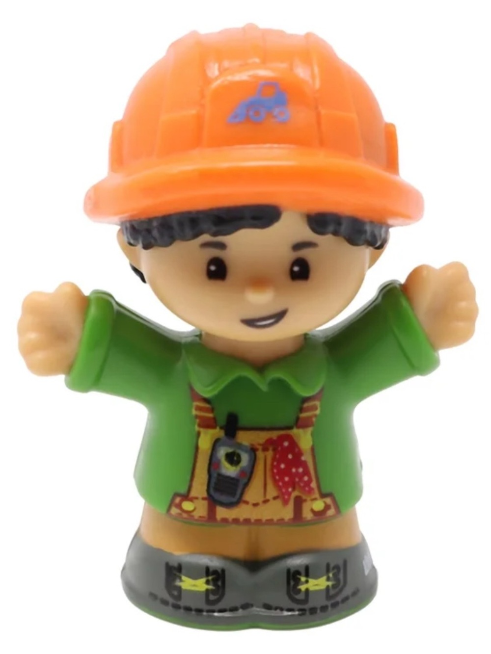 Little People Koby Construction Worker Bulldozer Operator Figure Orange Hardhat